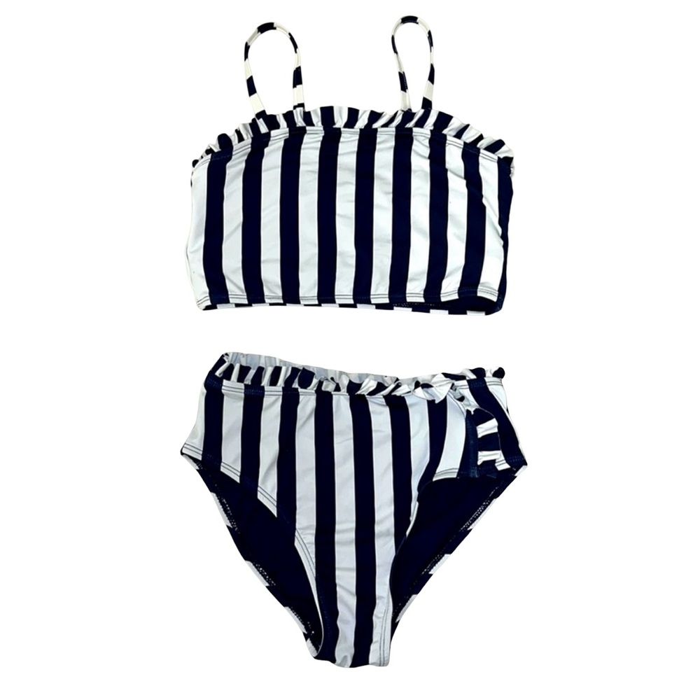 NWT STRIPED SWIMSUIT F GIRLS